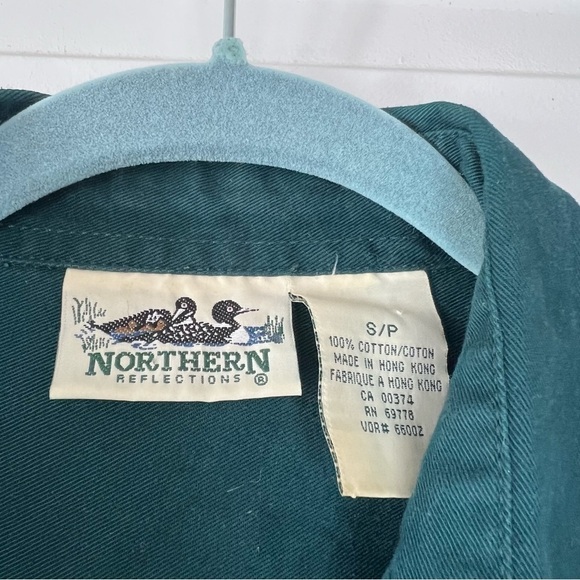 Vintage Northern Reflections Blue Button Up Cotton Shirt size S - Picture 9 of 15